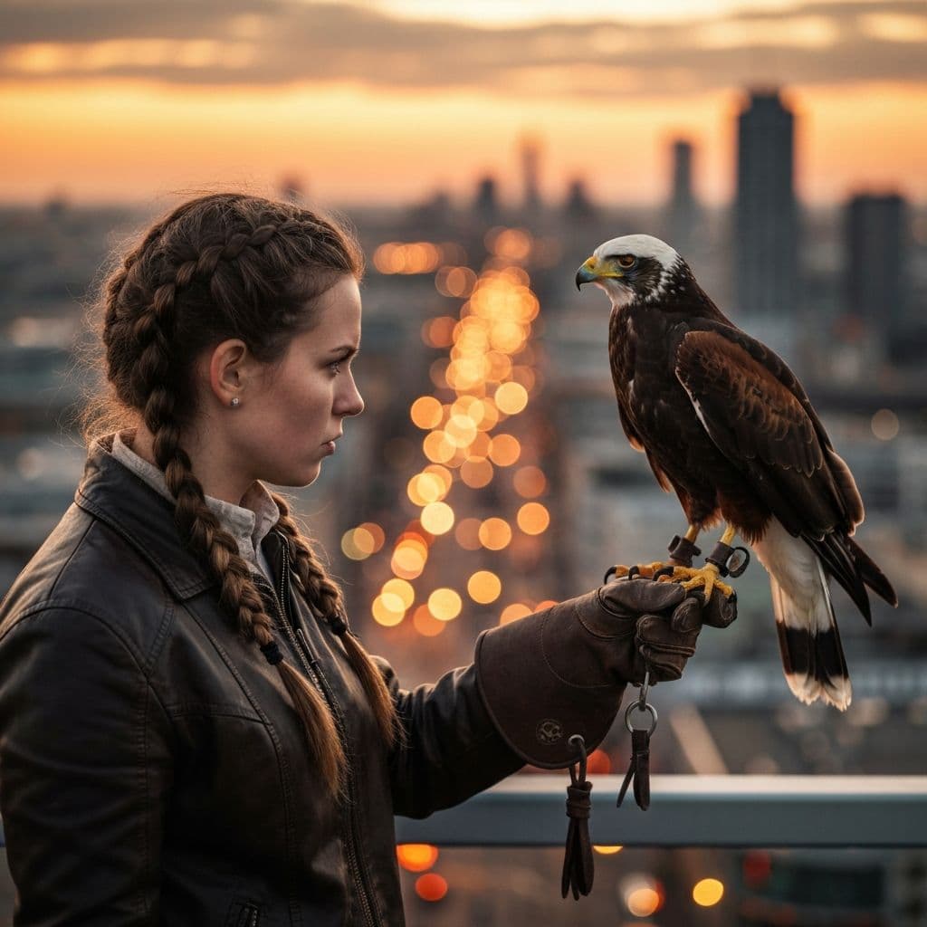 Falconer professional amb au rapinyaire